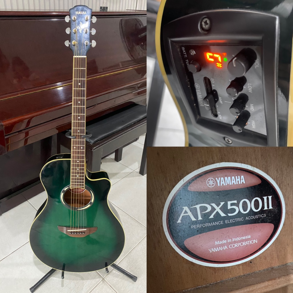 GITAR AKUSTIK ELEKTRIK SECOND ORIGINAL YAMAHA APX500II WARNA HIJAU