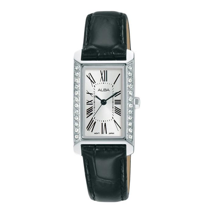 Jam Tangan Wanita Alba AK3065X1 AK3065 Tank White Black Original Resmi