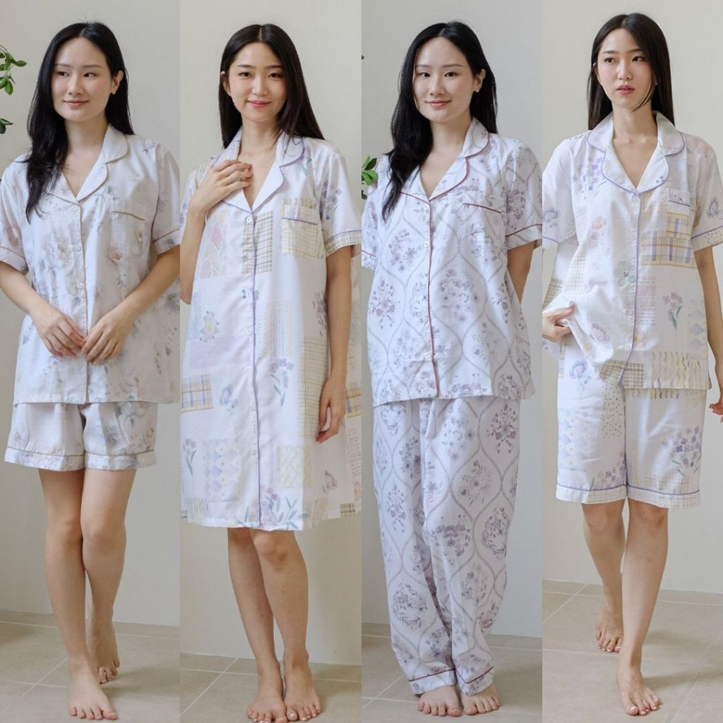 Lokabee | Organic Silk | Piyama All Size | Piyama dan Dress Wanita Dewasa Set