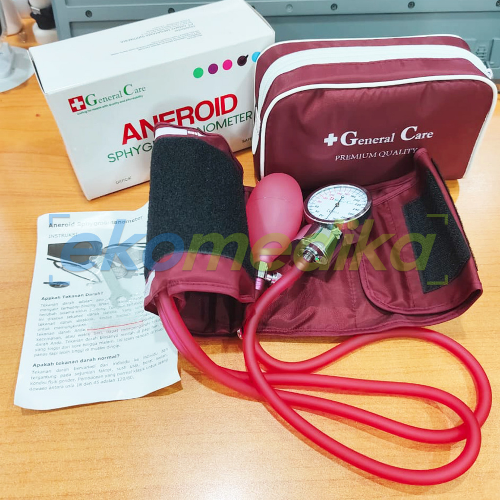 Tensi Aneroid General Care GC Tensimeter Black - Alat Ukur Tekanan Darah Manual / Tensi Jarum Genera