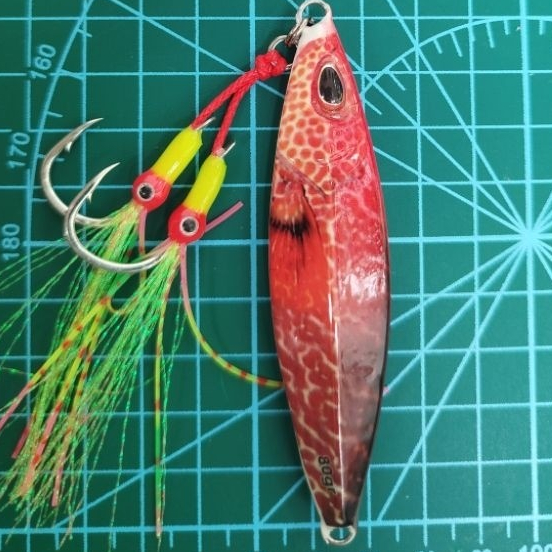 UMPAN METAL JIG KOIKA FULL GID  KERAPU MERAH 40, 60, 80, 100, 150, 200 GRAM PLUS ASSIST HOOK