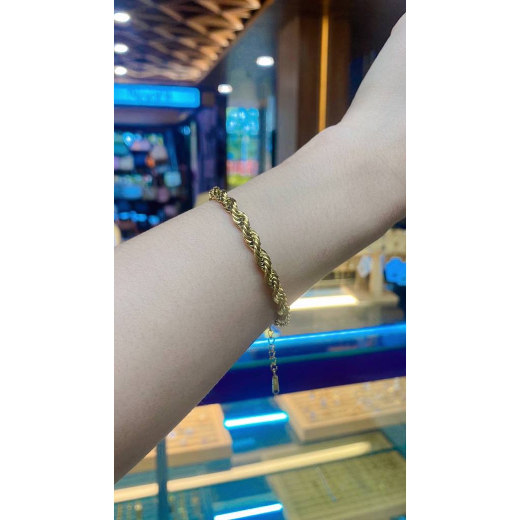 gelang rantai tambang emas 10gr titanium