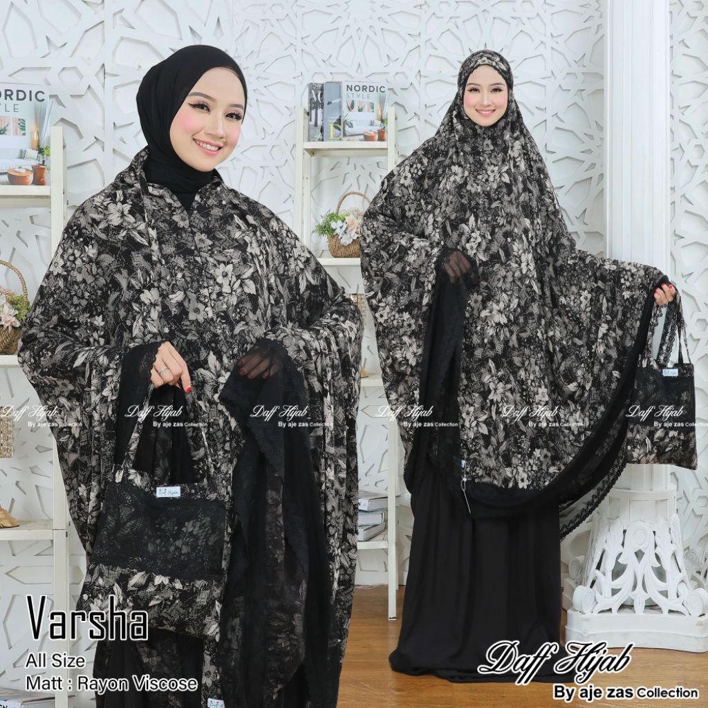 DAFF Hijab// MUKENA DEWASA 2IN1 RAYON VISCOSE ADEM NYAMAN LEMBUT RENDA STRECHT