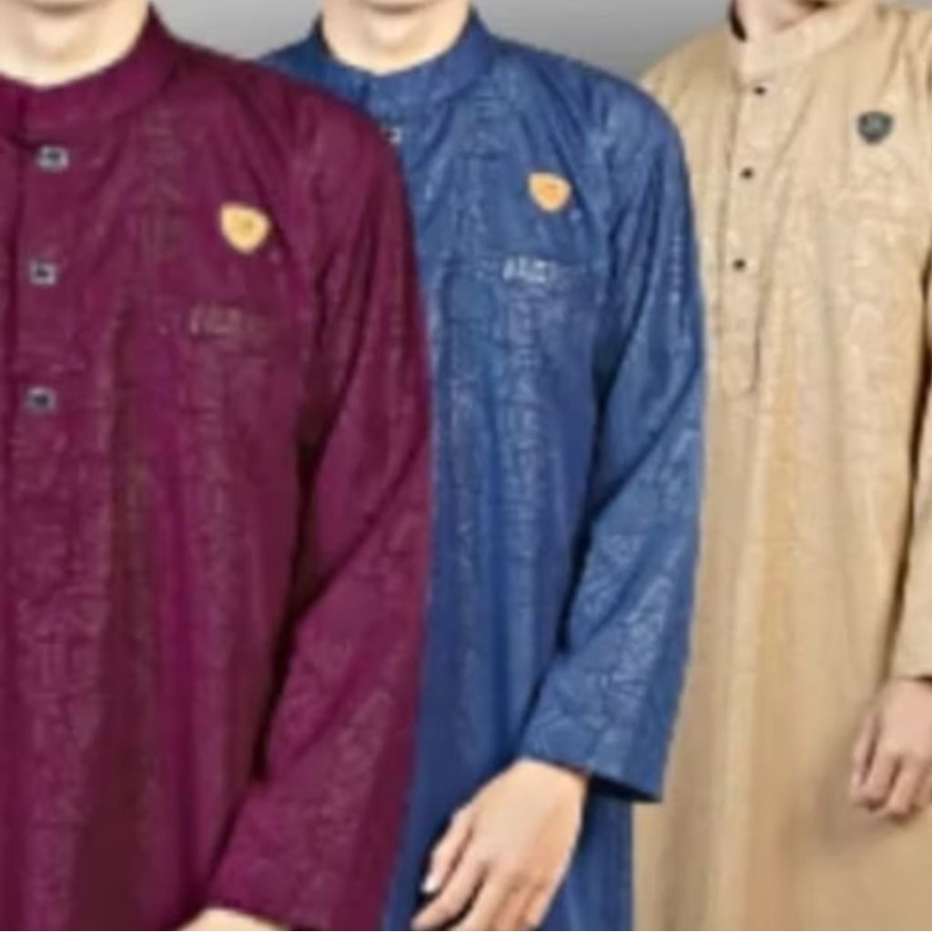 gamis jubah pria motif embos