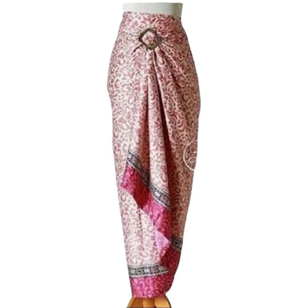 Rok Batik Wanita Bawahan Kebaya Model Kain Lilit Bahan Semi Sutra Silky Motif 030