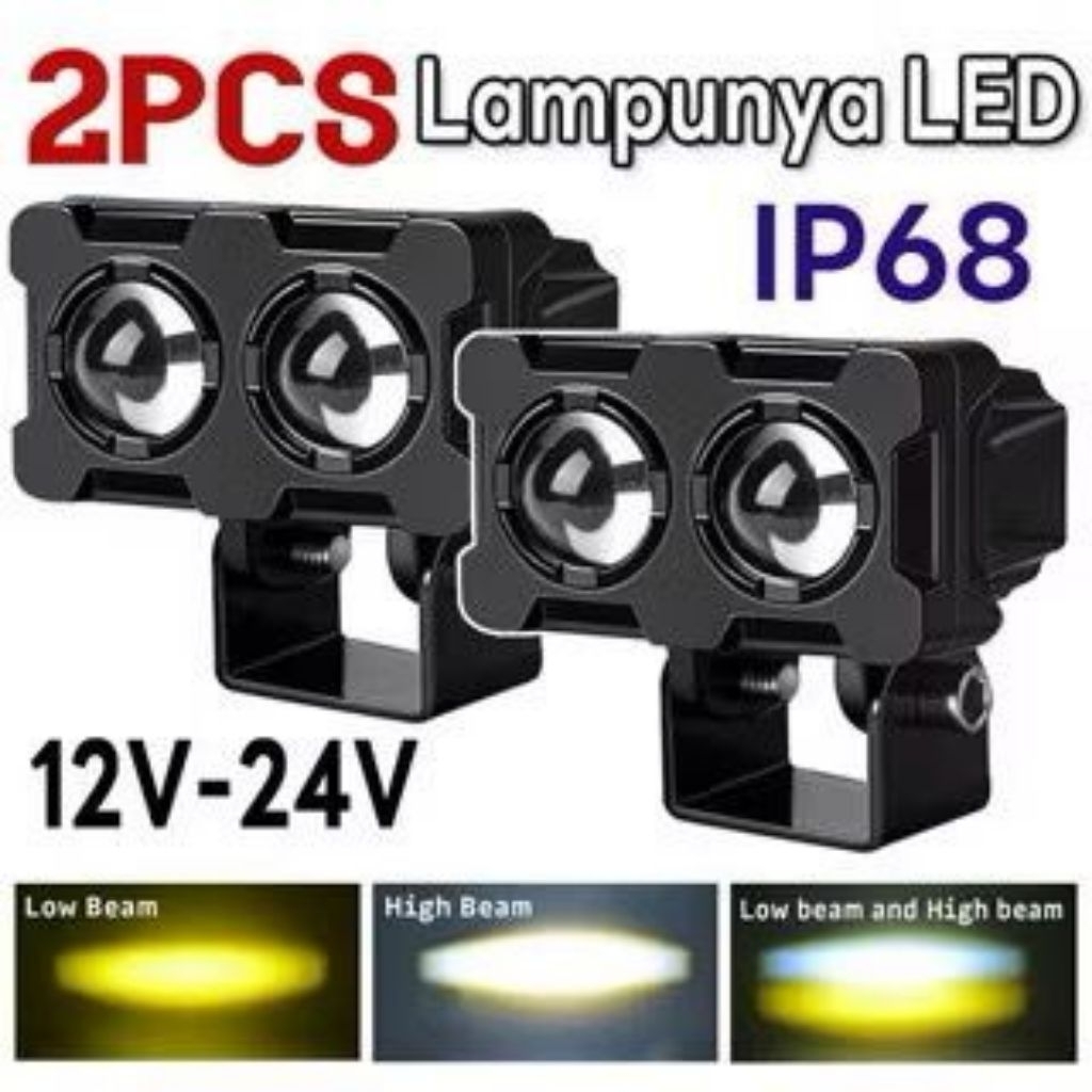 <free saklar> 12-24V lampu sorot lampu tembak mobil lampu LED tembak sorot D3 sql lampu tembak sorot