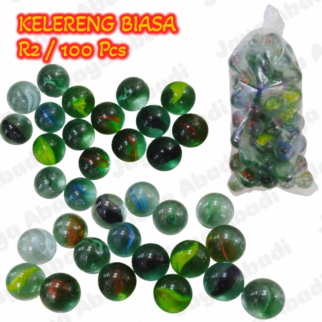 KELERENG BIASA / MAINAN KELERENG / MAINAN COWOK / isi 100