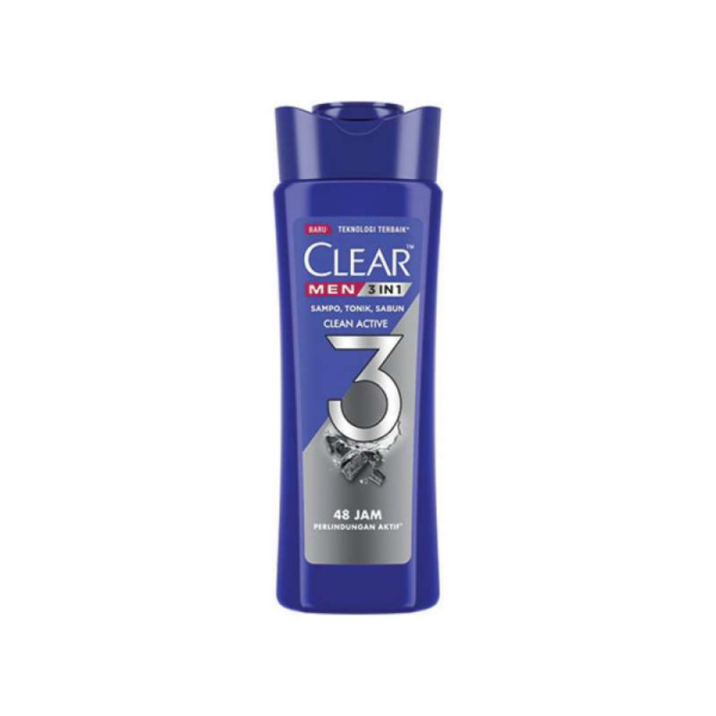 Clear Men 3 in 1 Clean Active Shampoo 160ml