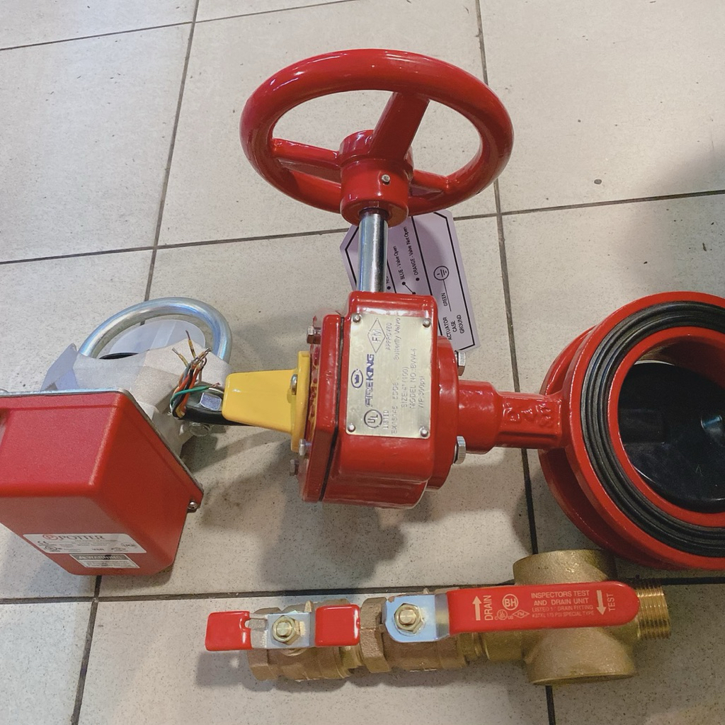4” Branch control valve / BUTTERLFLY VALVE complete set