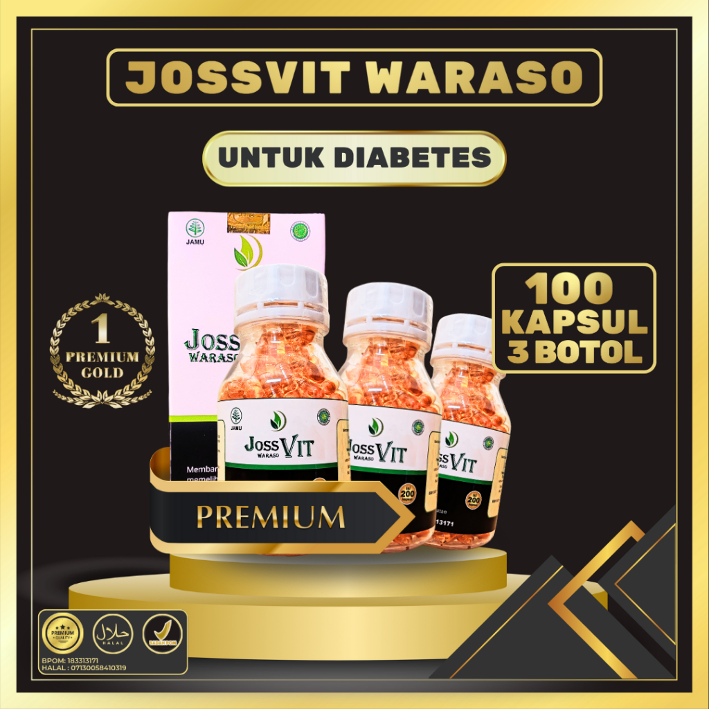Joss Vit Obat Herbal Diabetes & Impotensi Ampuh Stabilkan Gula Darah isi 100 Kapsul