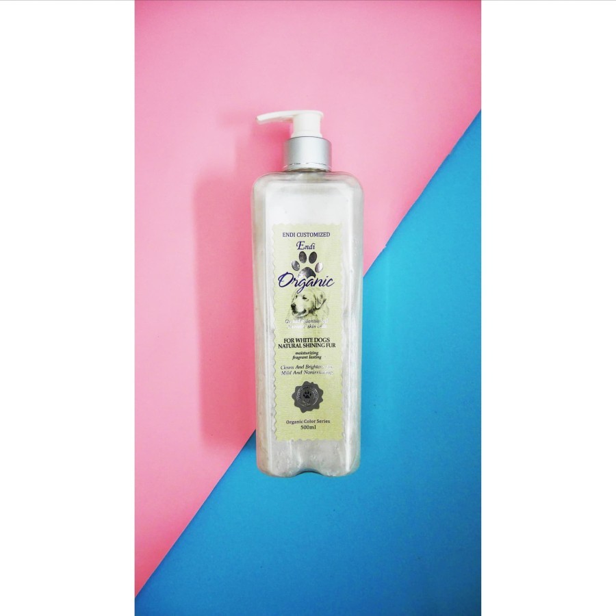 Endi Shampoo Ultra White Organic 500ml / Shampoo Anjing Khusus Warna Bulu