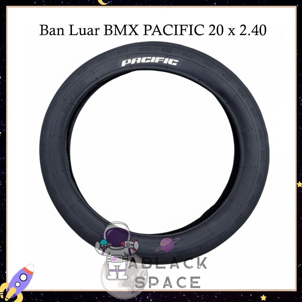 Ban Luar Sepeda Anak BMX Pacific 20 x 2.40 Hitam