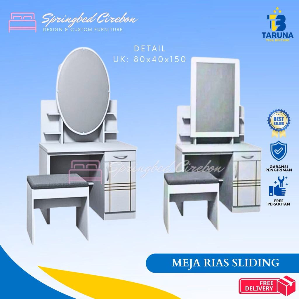 Meja Rias Sliding Putih Termurah Terlaris Cirebon Bandung Pemalang Pekalongan