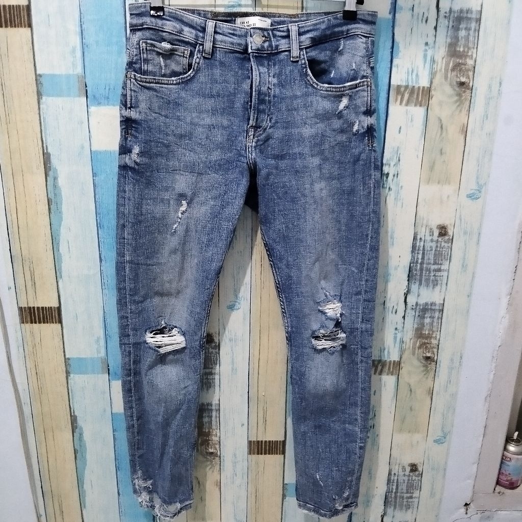 jeans ripped zara man second original