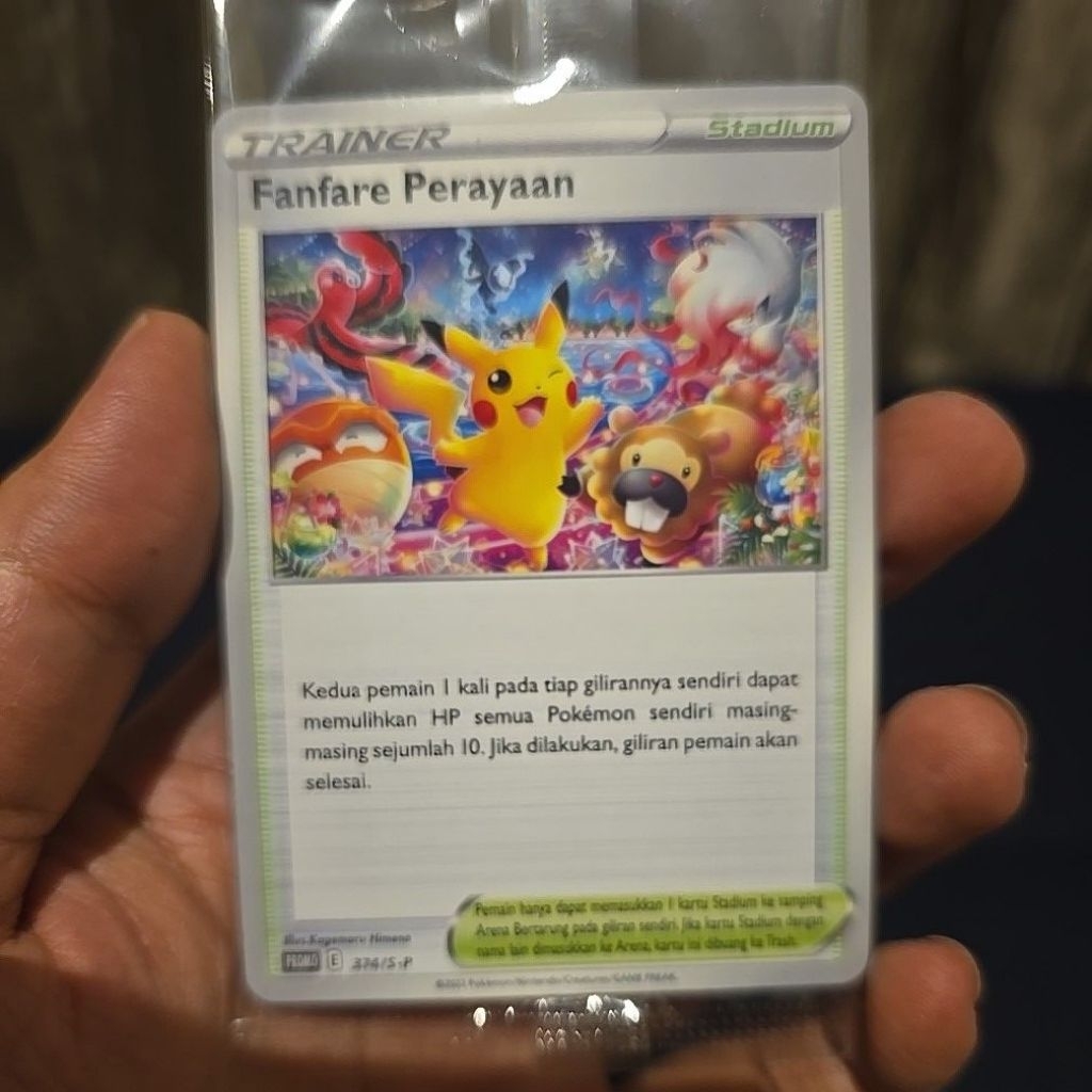 Pokemon Fanfare Celebration 374/S-P Pikachu Indsn Promo Perayaan SEALED Card