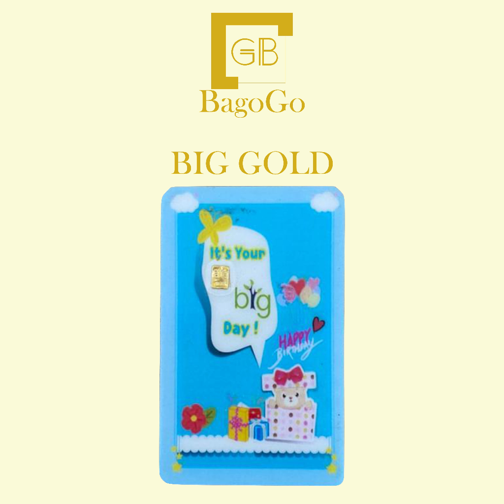 Logam Mulia Big Gold 0.1 G / 0.1 Gram Happy Birthday LM Terbaru Termurah dari Big Gold