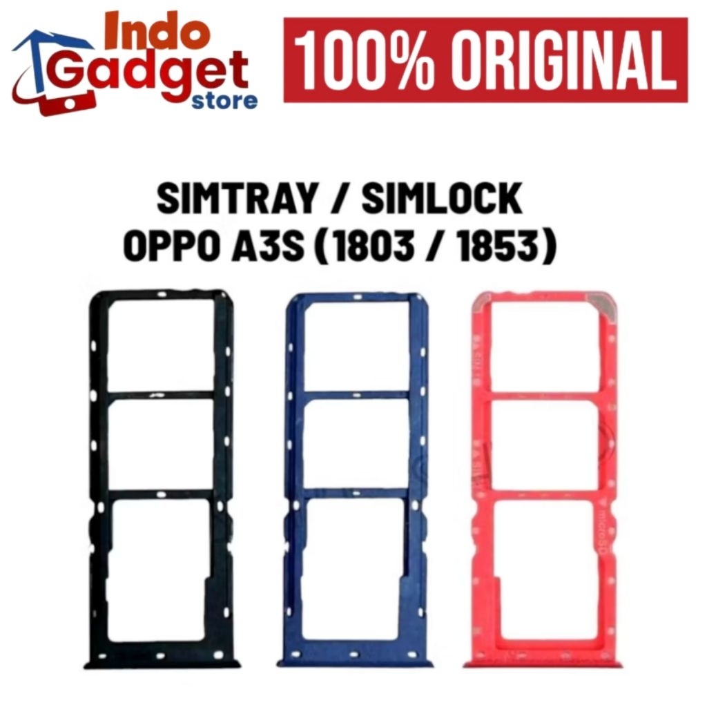 SIMTRAY SIMLOCK SLOT SIM DUDUKAN SIM CARD OPPO A3S