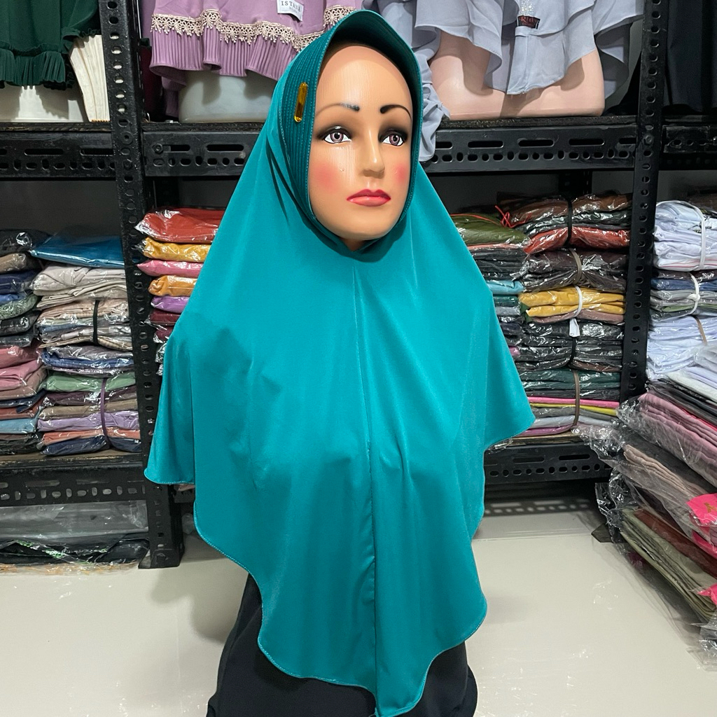 Jilbab Instan Hijau PKK / Hijab Instan Hijau Tosca PKK / Jilbab Instan PKK