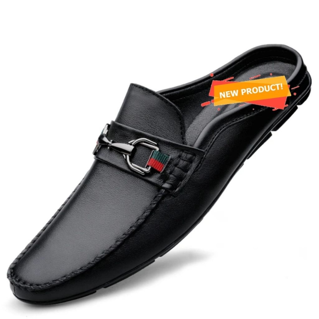 Sepatu Sandal Pria Bustong - Sepatu Slop Pria Bustong Sepatu sandal Slip On Pria Formal