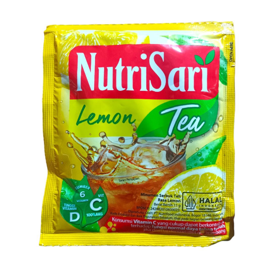 Nutrisari Lemon Tea 14gr Minuman Sachet Nutri Sari Lemon Tea Teh Lemon Nutrisari