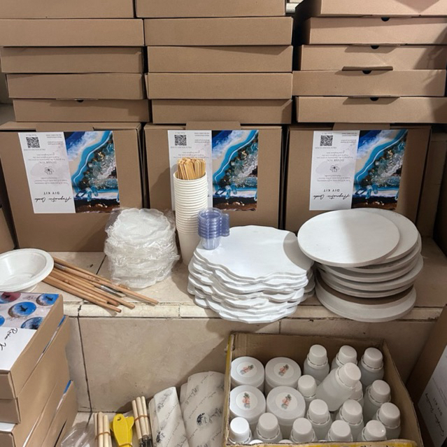 DIY KIT resin art lengkap jam