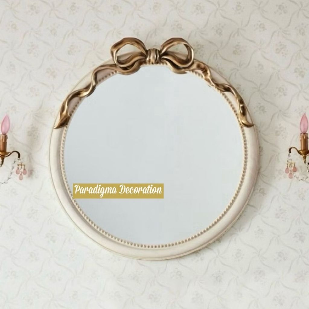 Cermin pita bulat cermin kaca pita cermin cermin besar