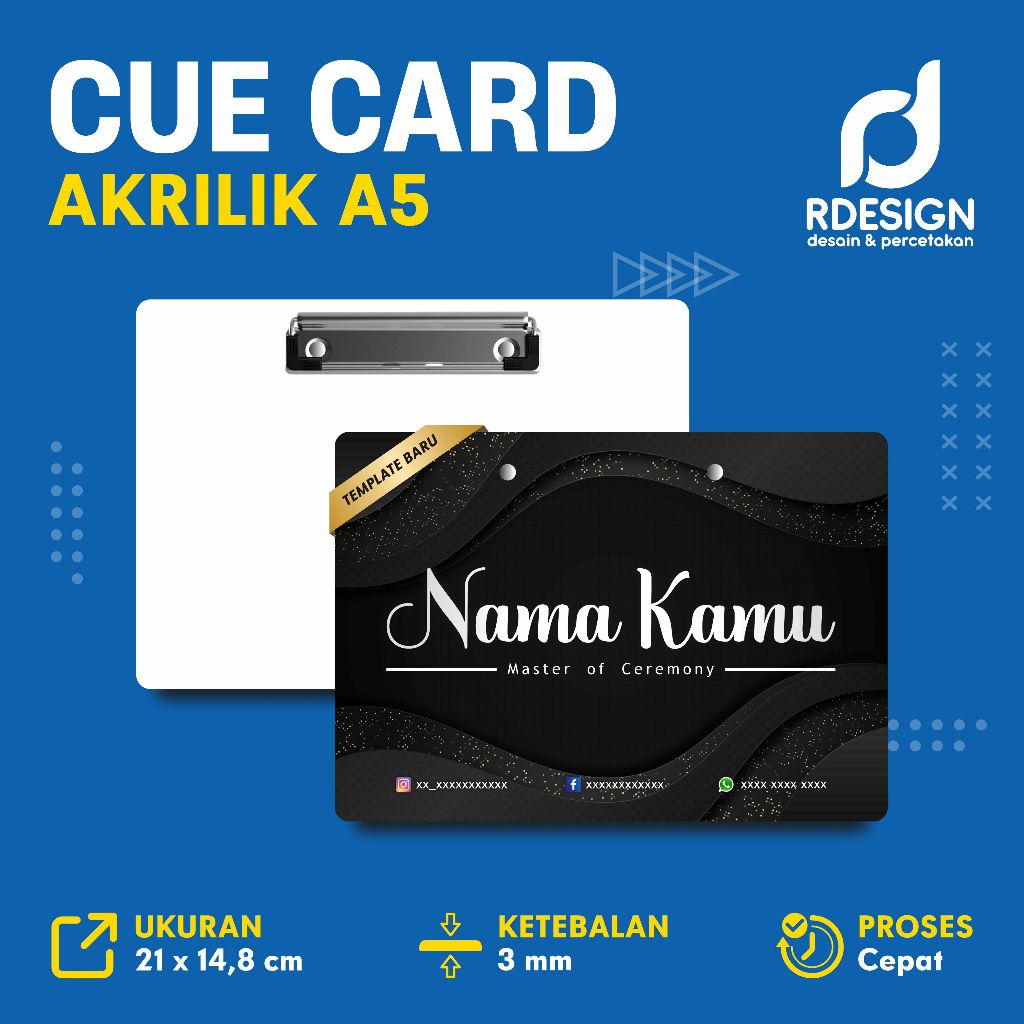 CUE CARD MC AKRILIK (TEMPLATE BARU)