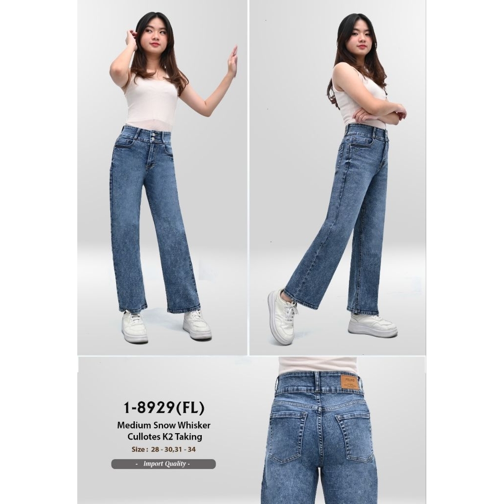 NEW KULOT CARGO HW NON STRETCH / KULOT JEANS WANITA M2000 Sz 28-34