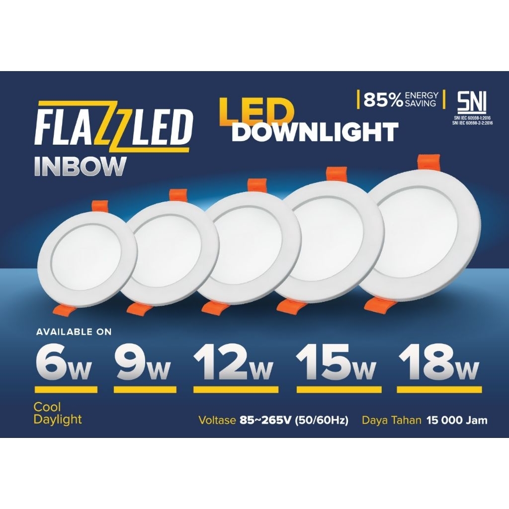 Downlight LED Flazzled IB Downlight Panel Dekorasi Lampu Plafon Hias