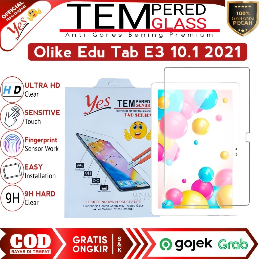 Olike Edu tab E3 | Olike EduTab E3 Wifi 10.1 2021 Tempered Glass YES Anti Gores Kaca Bening Premium