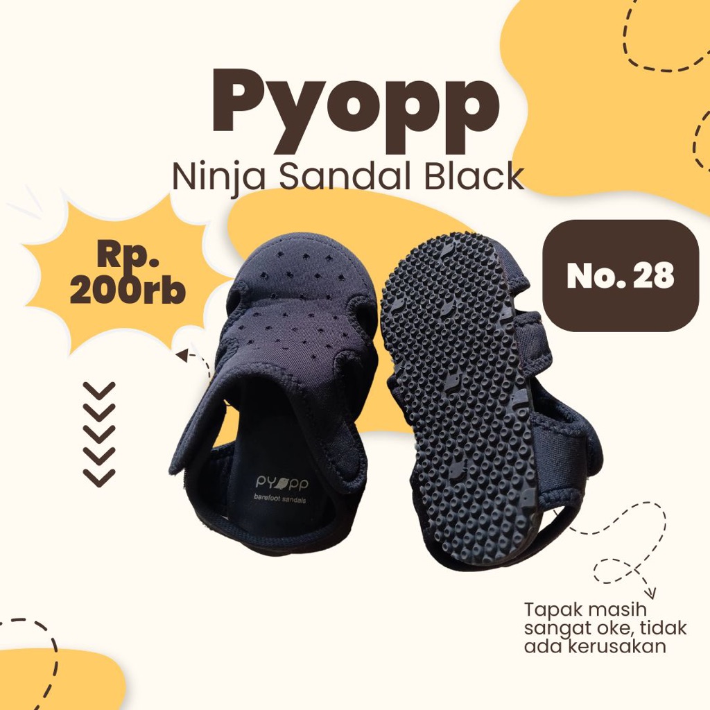 Pyopp Ninja sandal BlackPreloved