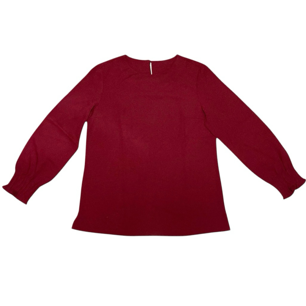 Blouse Atasan Wanita Merah Maroon Polos