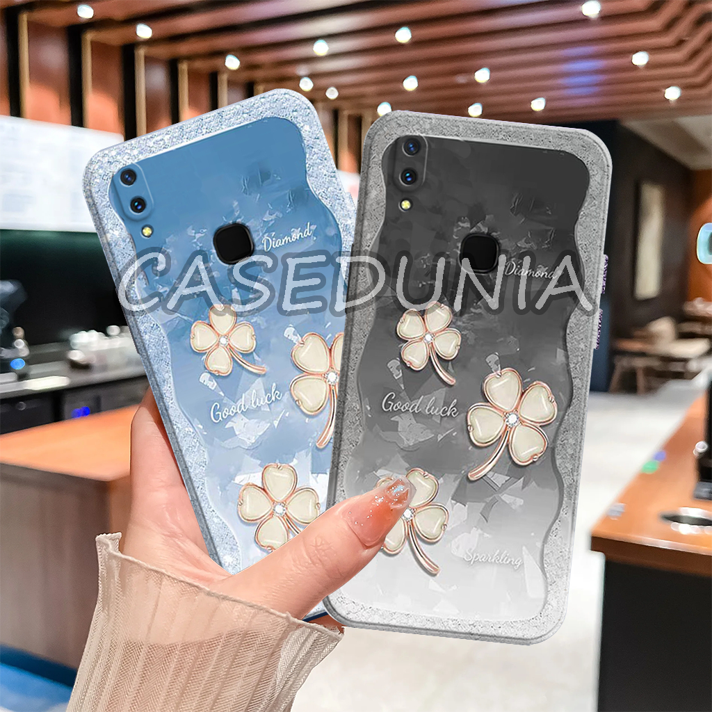 Kesing Hp Vivo Y91 Y95 Y91c Y1s Y93 Finger Case Pro Camera - Motif Bunga Kekinian - Softcase