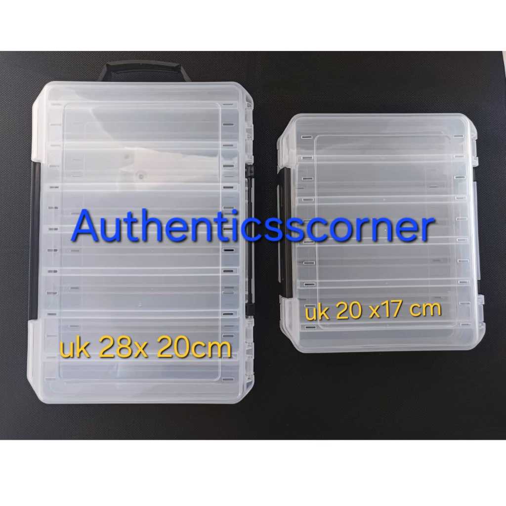 Tool box Kotak Umpan Pancing Dua Sisi (Double Side Lure Box) Bening