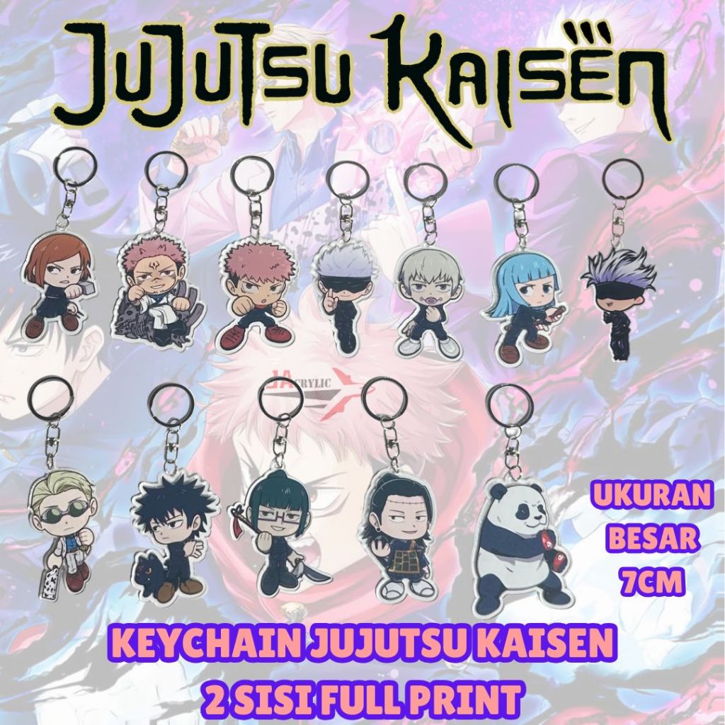 KEYCHAIN JUJUTSU KAISEN / GANTUNGAN KUNCI ANIME / Keychain Anime Jujutsu Kaisen 6 Sorcery Fight