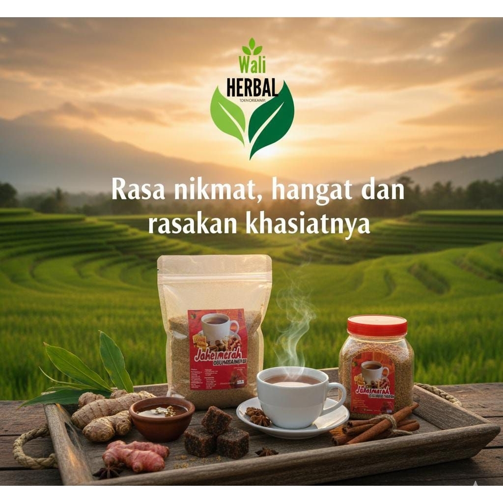 Jahe Merah Gula Aren Premium Original kiloan  Minuman Instan curah Serbuk organik alami bubuk