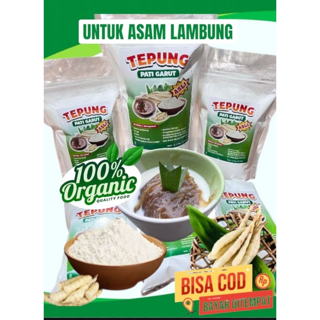 Tepung pati garut asli 1kg/untuk asam lambung