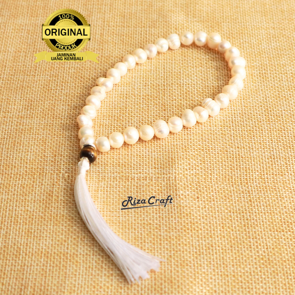 Tasbih Mutiara Lombok Air Tawar ASLI Original 33 Butir