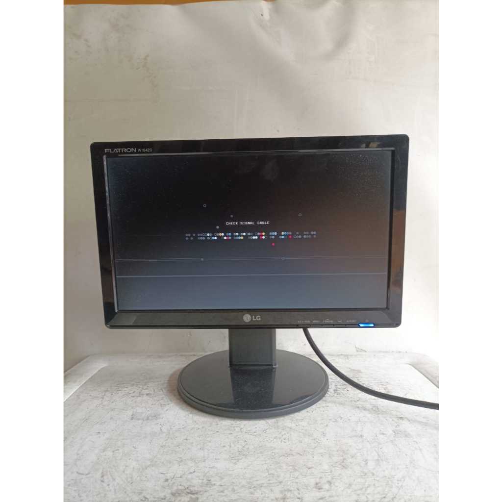 lcd monitor lg flatron w1642s kondisi layar garis