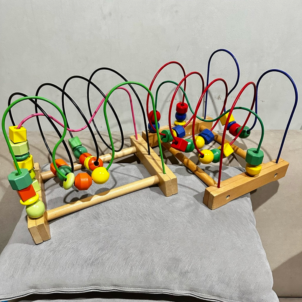 Ikea Mula Roller Coaster Titis - Mainan Edukasi Wire Kayu Ikea Jumbo - Original - Preloved