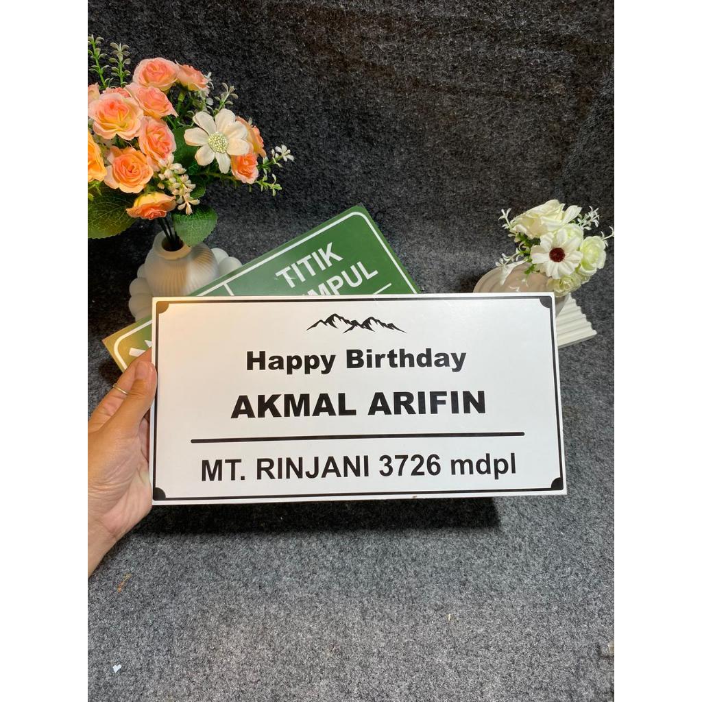 Plang Akrilik Custom Ucapan Ulangtahun Wisuda Pernikahan