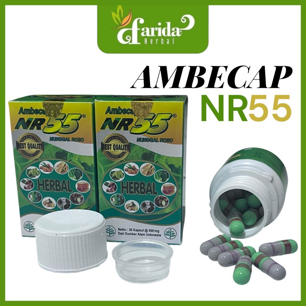 AMBECAP NR55 OBAT HERBAL NR 55 ORIGINAL ISI 30 KAPSUL [COD]