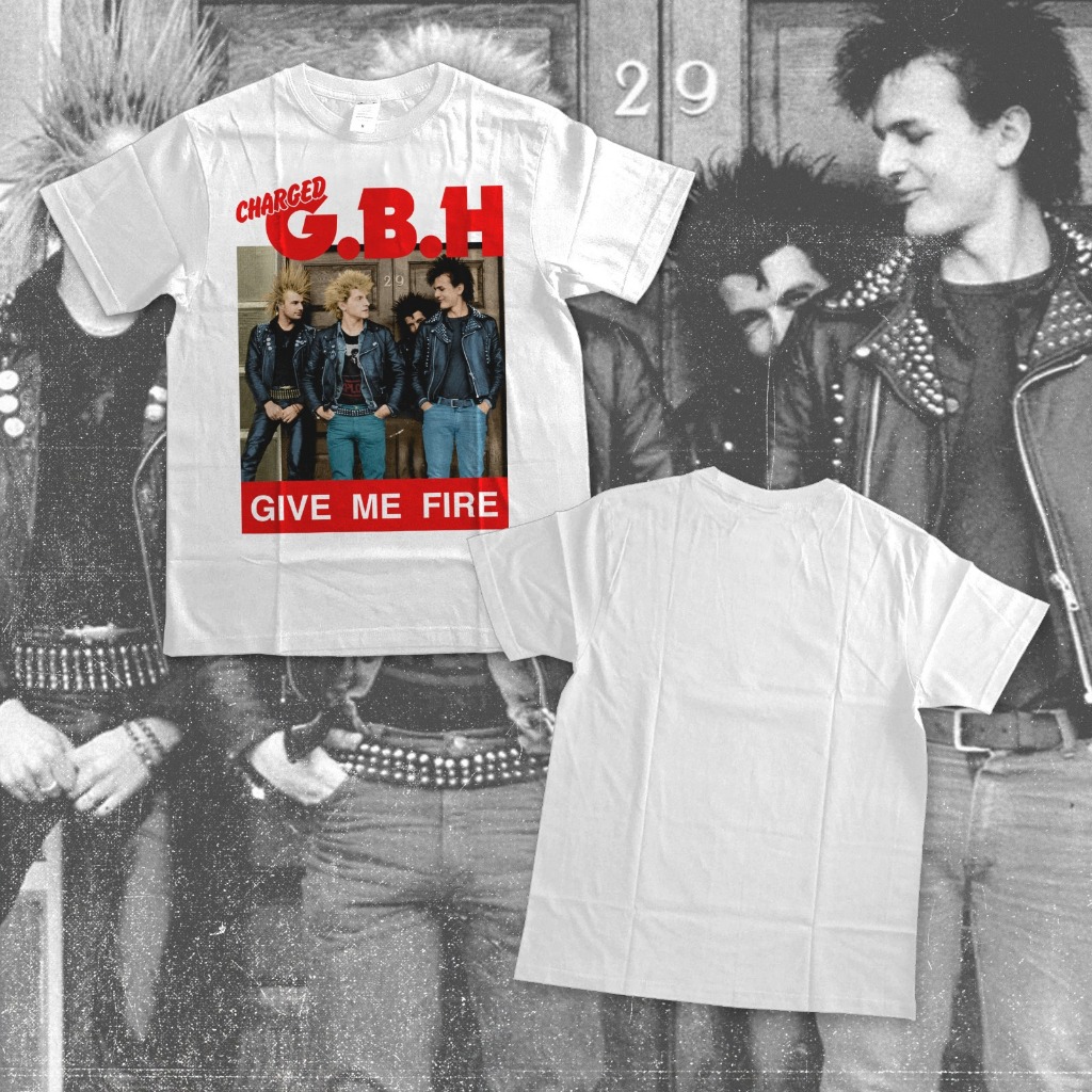 T-shirt Gbh give me fire putih unofficial