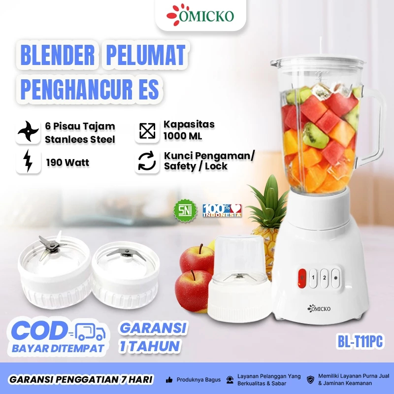 Blender Plastik Omicko BL-T11PC 2in1 Multifungsi / blender omicko / blender kaca omicko