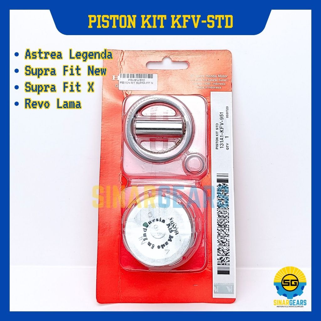 Seher Set Original Honda KFV Piston Kit Astrea Legenda Supra Fit New Revo Lama Supra Fit X Ori AHM