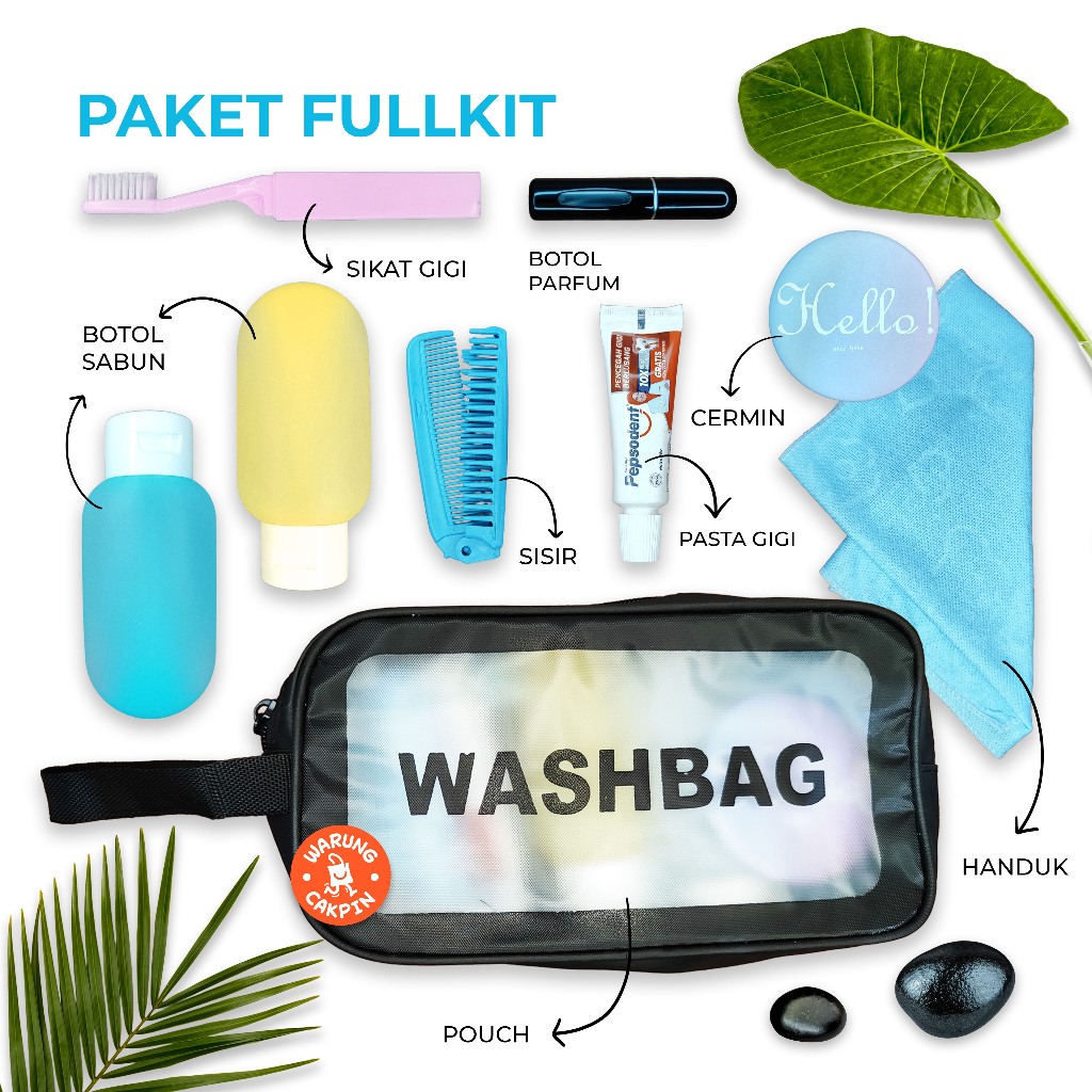 Peralatan Mandi Lengkap Traveller Kit Tas Pouch Toiletries Travel Organizer Waterproof Wash Bag Boto