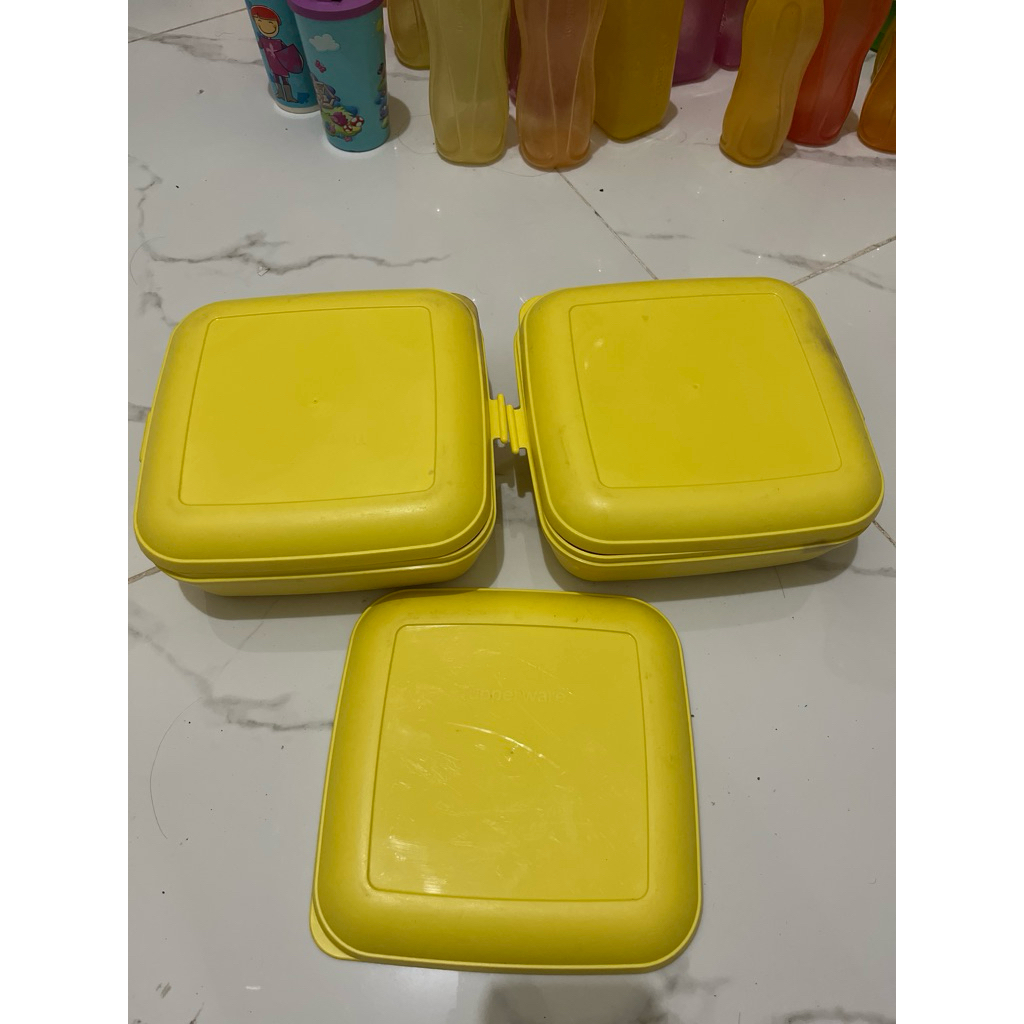 Rantang PST second Rantang Piknik Set Trio preloved tupperware