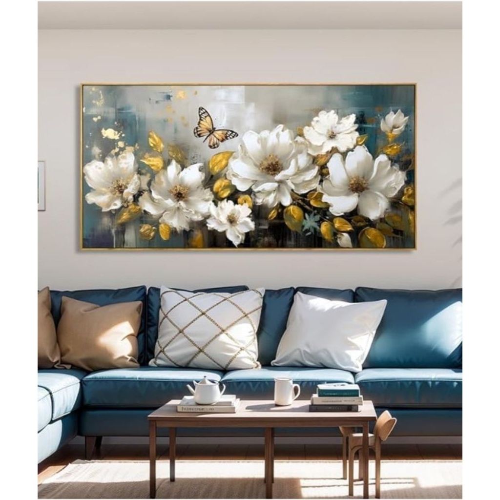 Lukisan Aesthetic/Lukisan Bunga Abstrak 3D/Hiasan Dinding