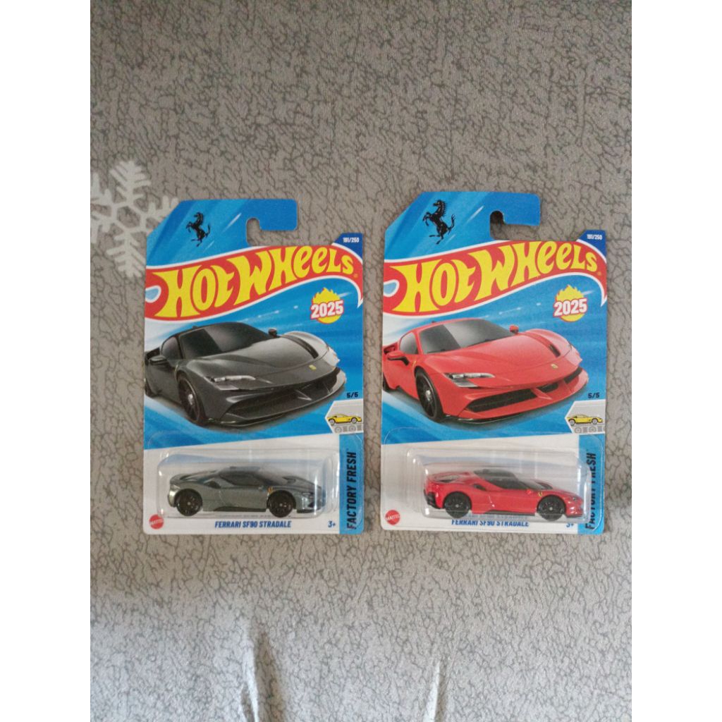 Paket Hot Wheels Ferari SF90 Red Black