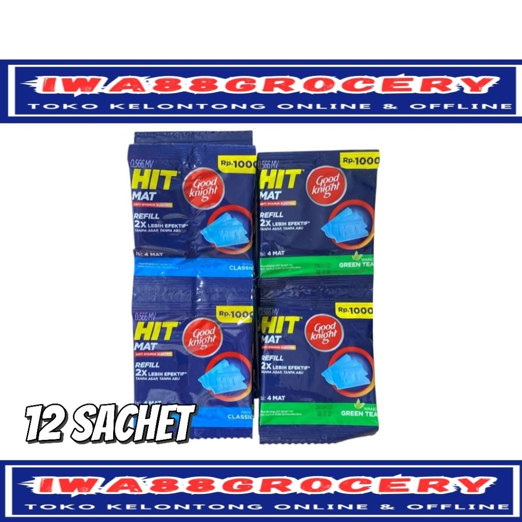 Hit mat obat nyamuk elektrik  isi ulang 12 sachet